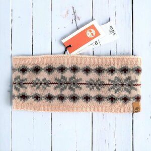 NEW/NWT Timberland Pink Fair Isle Knit Fleece Lined Headband OS